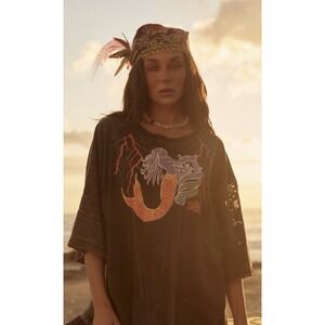 NWT Sabbi Chase Your Dreams Mermaid Black Lace Oversized Medium/M